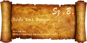 Szóbel Bence névjegykártya